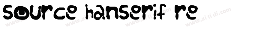 source hanserifSC re字体转换